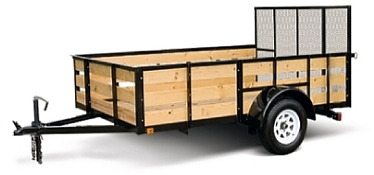 6' Wide utility trailer.
