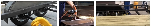 Images of the trailers being built from our trailer plans.