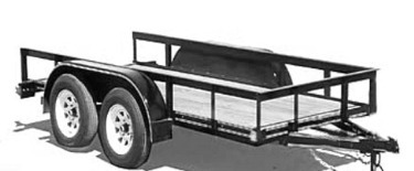 Image of our 8x10 utility trailer.