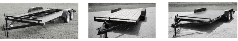 Image of the car trailers built from our car trailer plans.